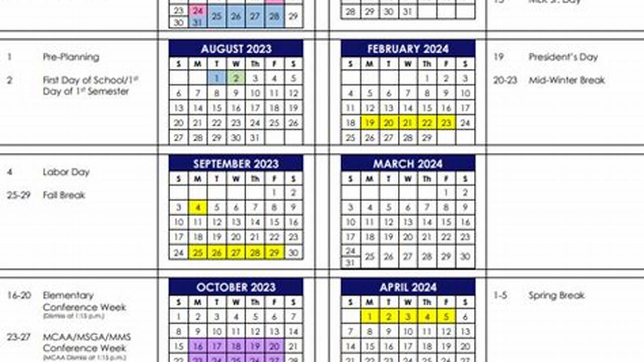 Nova 2024 Spring Semester Schedule