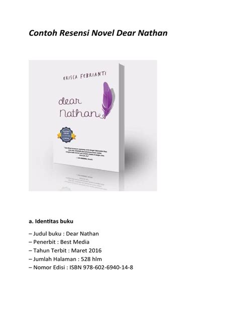 Novel Dear Nathan Pdf Gratis