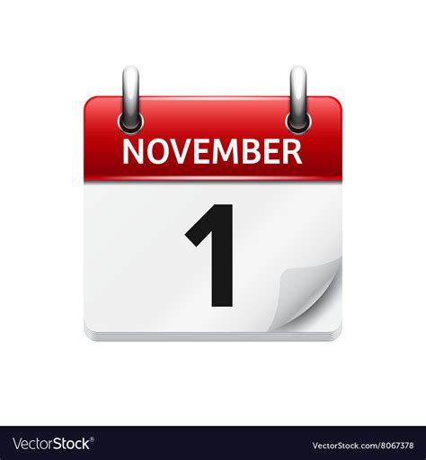 November 1st Calendar