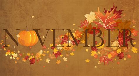 November Calendar Header