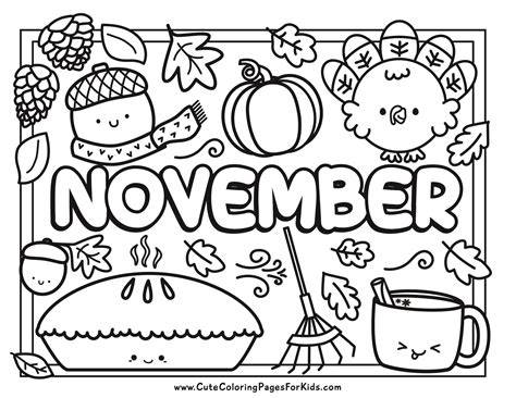 November Coloring Pages For Toddlers