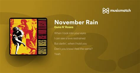 November Rain Traduction