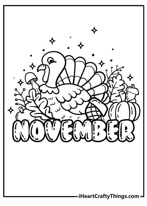 November Thanksgiving Coloring Pages