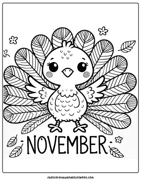 November Turkey Coloring Pages