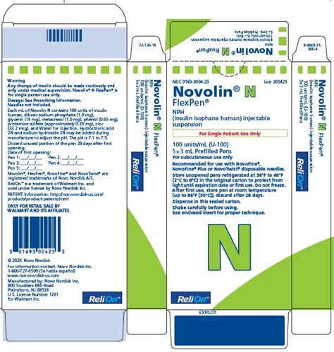 Novolin N Dosage Chart