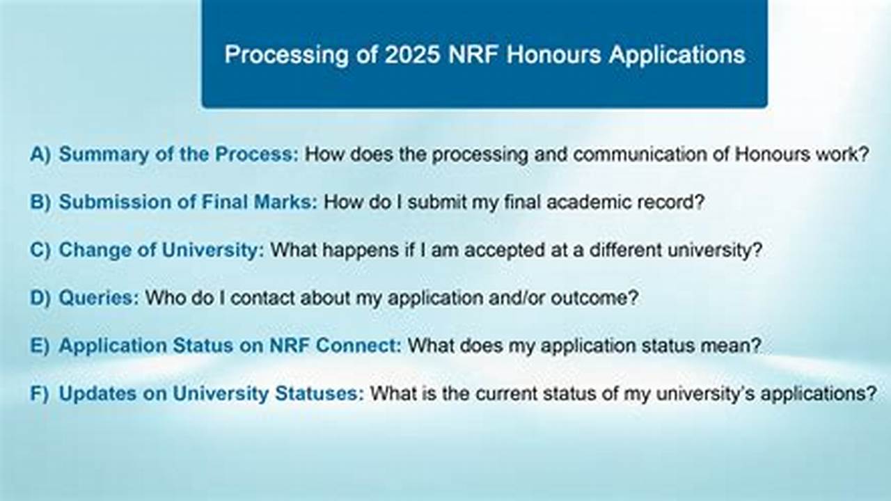 Nrf Application 2025 Guide