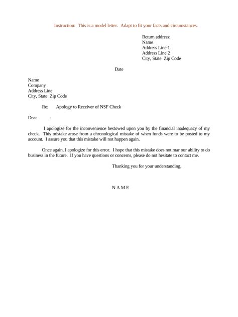 Nsf Check Letter Template