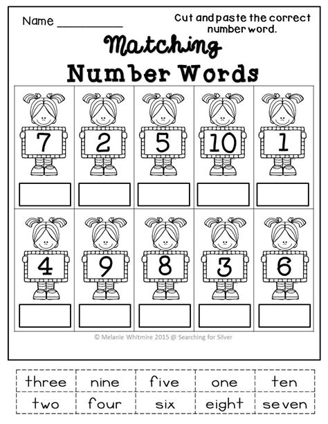 Number And Number Words Worksheet