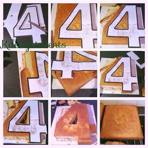 Number Four Cake Template