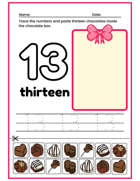 Number 13 Worksheets For Kindergarten