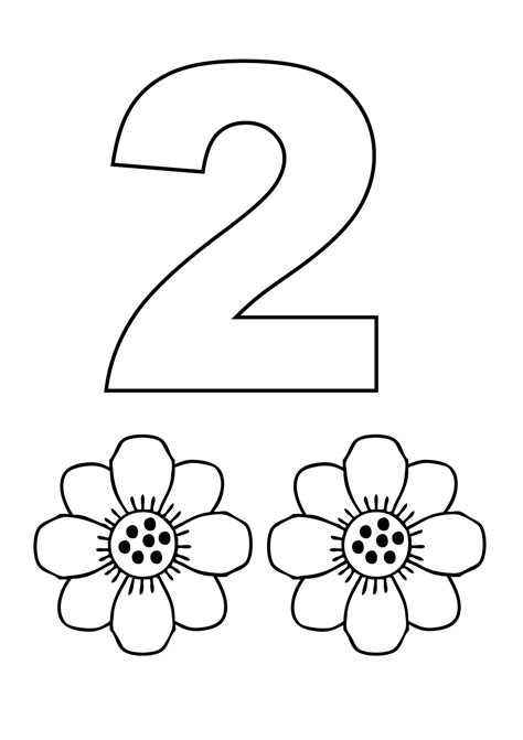 Number 2 Coloring Pages
