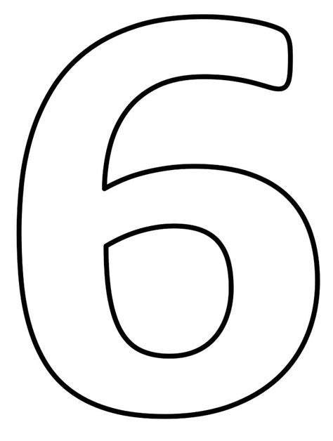 Number 6 Coloring Page