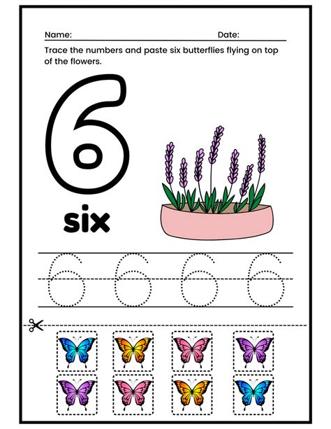 Number 6 Kindergarten Worksheet