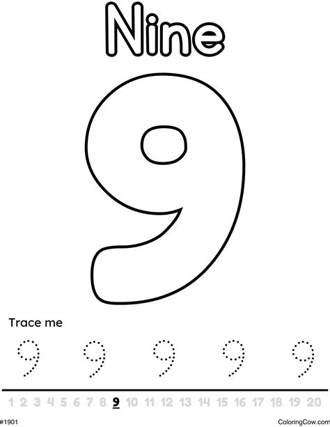 Number 9 Coloring Page
