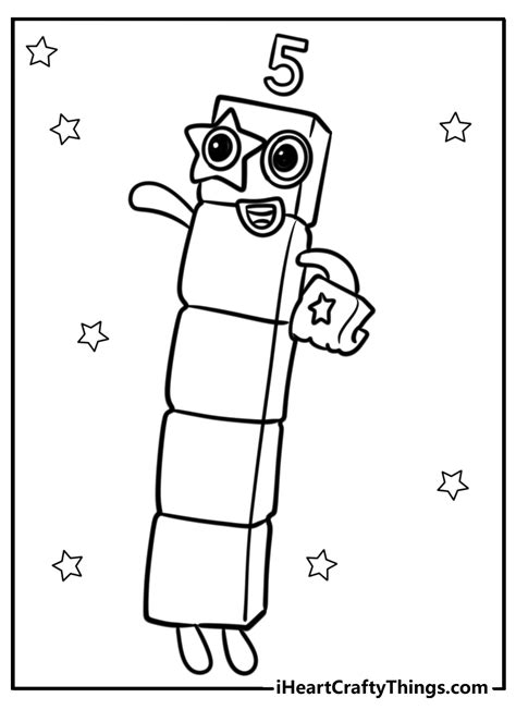 Number Block Coloring Page