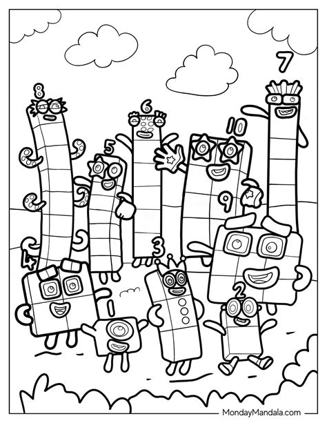 Number Block Coloring Pages