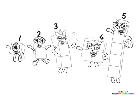 Number Blocks Coloring Pages