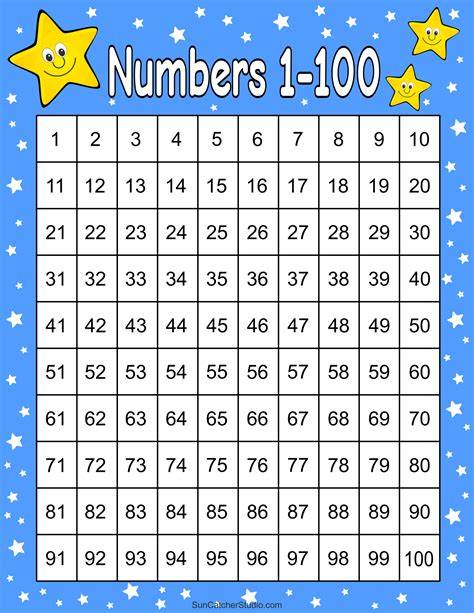 Number Chart To 100 Printable Free