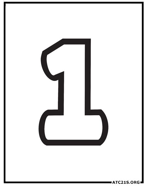 Number Coloring Pages 1