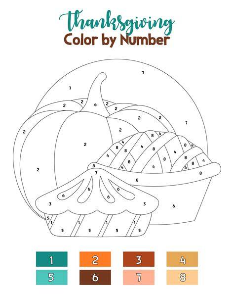 Number Happy Thanksgiving Thanksgiving Coloring Pages