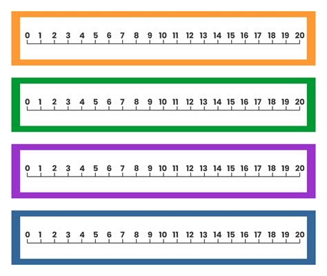 Number Lines Printable 0-20