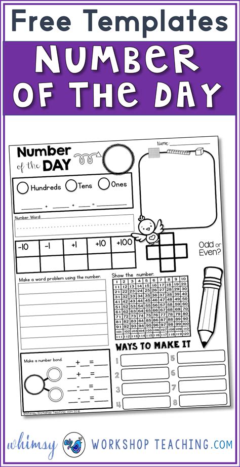 Number Of The Day Printable