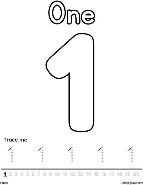 Number One Coloring Page