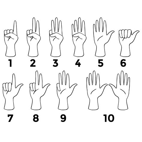 Number Sign Language Chart