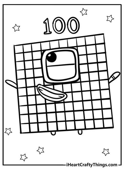 Numberblocks Coloring Pages 100