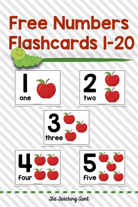 Numbers 1-20 Flash Cards Printable
