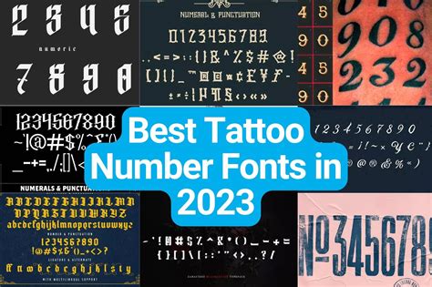 Numbers Font Tattoo