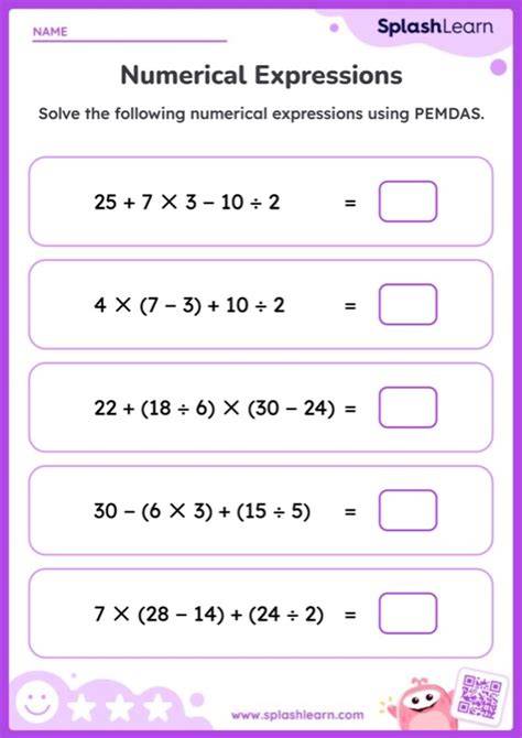 Numerical Expressions 5Th Grade Worksheets – Free Printable Practice ...