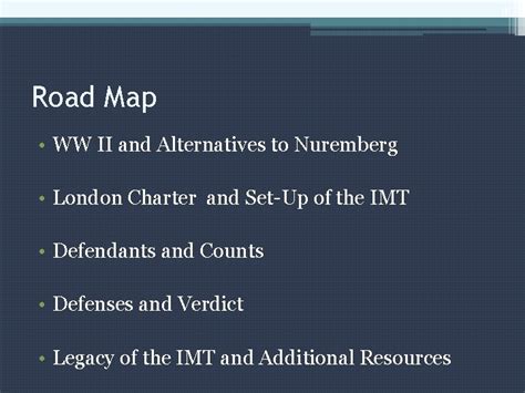 Nuremberg Alternatives