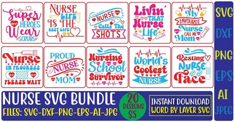 Download Nurse Bundle Design Commercial Use For Crafts
