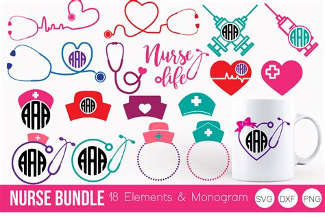 Download Nurse Bundle Design Creativefabrica DXF Files