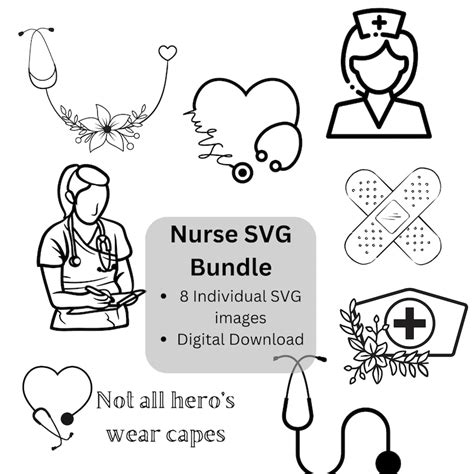 Download Nurse Bundle Stethoscope For Crafts