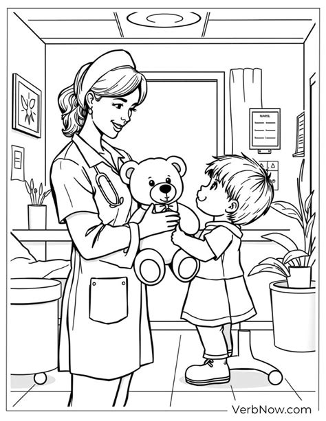 Nurse Coloring Pages For Preschool