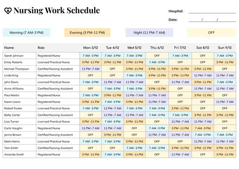 5+ Nursing Schedule Templates Word, PDF, Excel, Google Docs