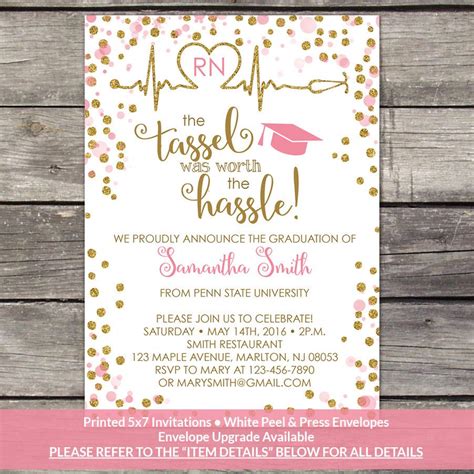 Nursing Graduation Announcements Templates