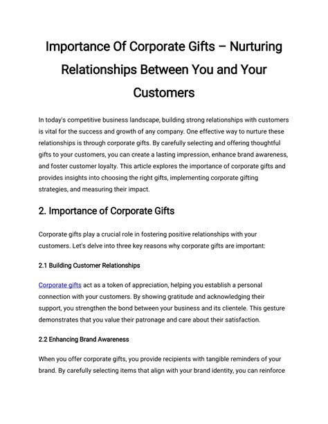 Nurturing Corporate Relationships