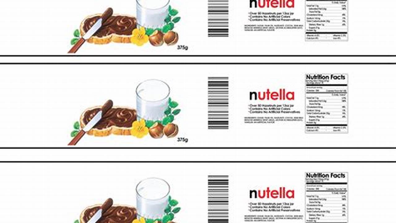 30 Nutella Label Template Free Labels Design Ideas 2020