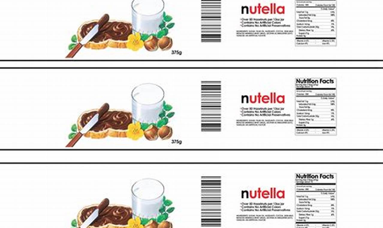 Nutella Label Printable