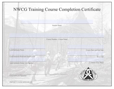 Nwcg Certificate Template