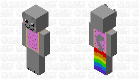 Unleash a Whimsical World with the Playful Nyan Cat Minecraft Skin – Bring an Explosion of Color and Fun to Your Gaming Adventure!