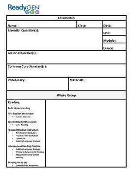 Nyc Lesson Plan Template