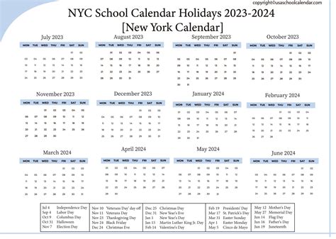 Nyc School Calendar 2023 To 2024 Pdf 2024 Calendar Printable