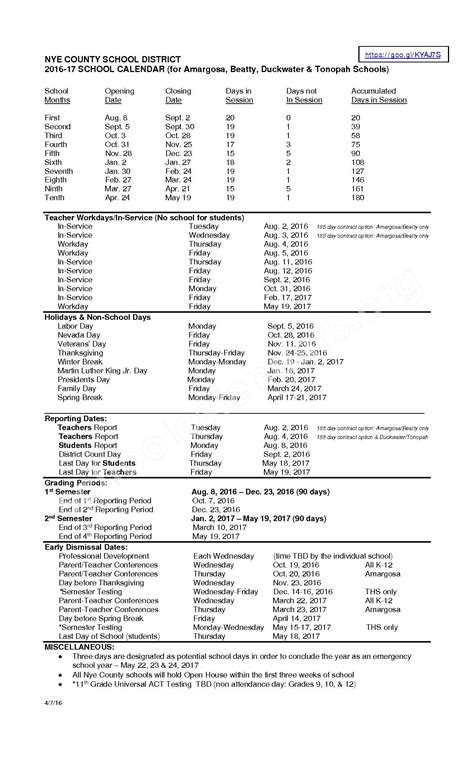 Nye County Court Calendar