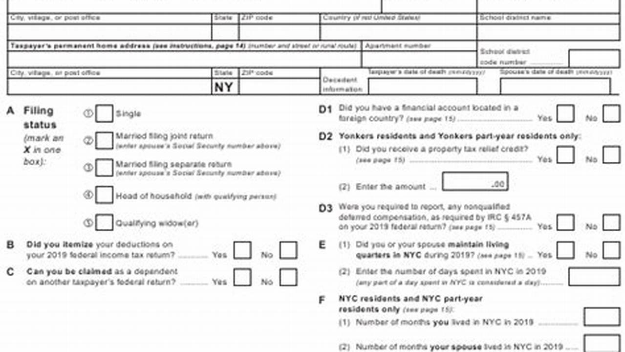 Nys Tax Form It-201 2024