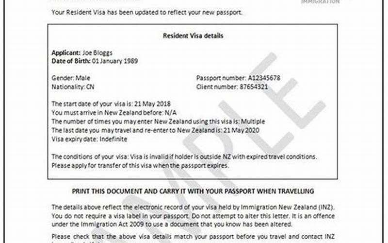 Nz Residence Visa Application