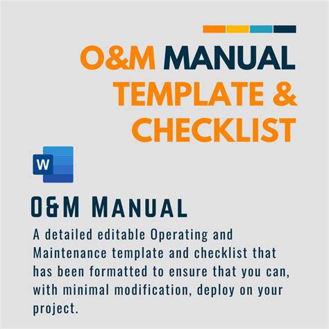 O And M Manual Template